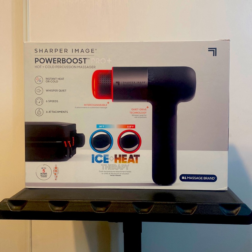 NEW SHARPER IMAGE hot+cold percussion massager